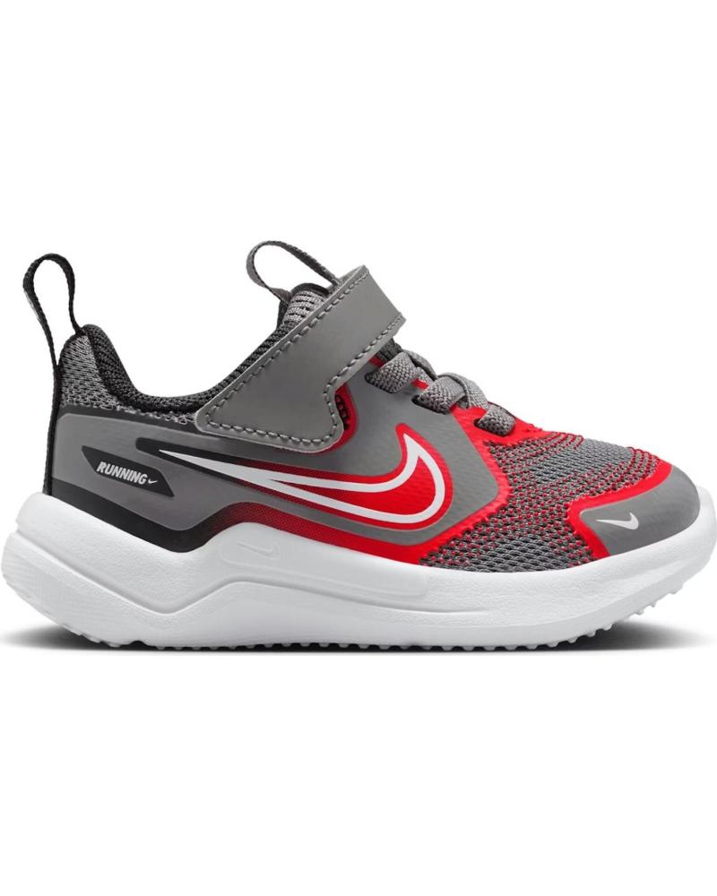 NIKE ZAPATILLAS RUNNING HM4401 EN COLOR PARA BEBE GRIS-ROJO