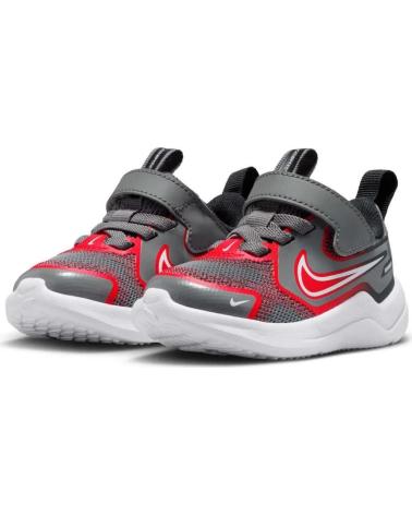NIKE ZAPATILLAS RUNNING HM4401 EN COLOR PARA BEBE GRIS-ROJO