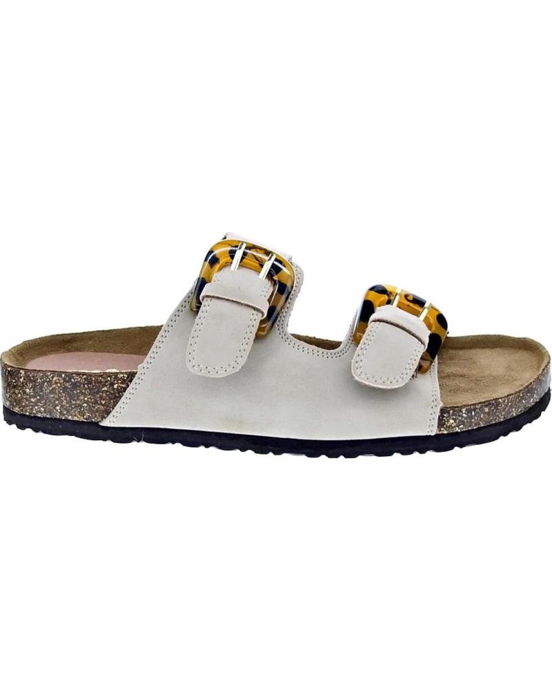 MTNG SANDALIAS LAZY DE DOBLE HEBILLA CON SUELA DE CORCHO BEIGE
