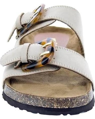 MTNG SANDALIAS LAZY DE DOBLE HEBILLA CON SUELA DE CORCHO BEIGE