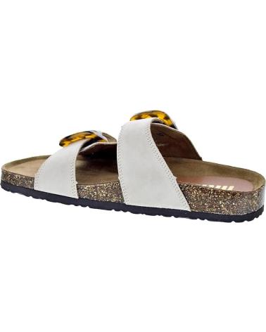 MTNG SANDALIAS LAZY DE DOBLE HEBILLA CON SUELA DE CORCHO BEIGE