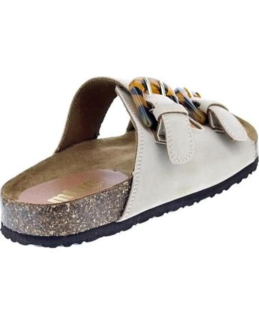 MTNG SANDALIAS LAZY DE DOBLE HEBILLA CON SUELA DE CORCHO BEIGE