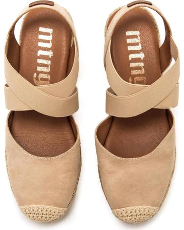 MTNG ESPADRILLAS MADA CON ZEPPA E CINTURINI INCROCIATI BEIGE