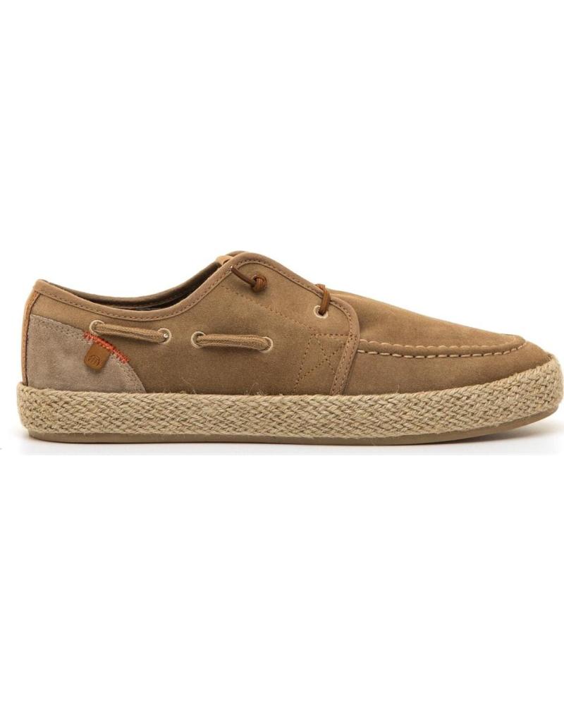 MTNG MOCASINES NÁUTICOS DE ANTE CON SUELA DE YUTE MODELO 84852 MARRóN