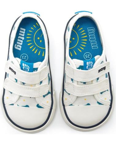 MTNG ZAPATILLAS INFANTILES CON VELCRO ESTAMPADO DINOSAURIOS BLANCO