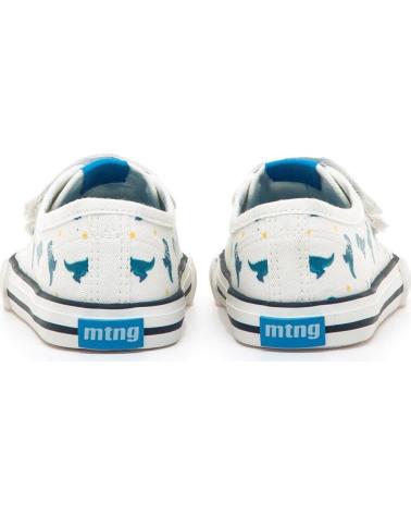 MTNG ZAPATILLAS INFANTILES CON VELCRO ESTAMPADO DINOSAURIOS BLANCO