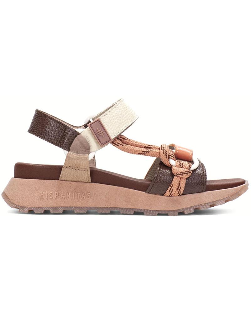 HISPANITAS SANDALIA MODA PARA MUJER CHV264869 COLOR AVELLANA MARRóN