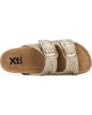 XTI SANDALIA PLANA XTI 145072 CON DOBLE HEBILLA ORO
