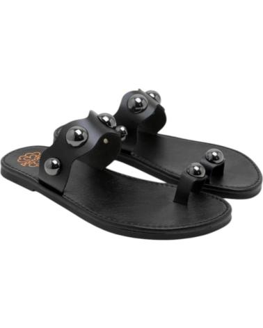 PORRONET SANDALIAS PLANAS CON TACHUELAS MODELO 3214 - REF 14982 NEGRO