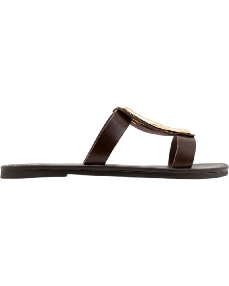 PORRONET SANDALIA PORRONET 3215 CON ADORNO CENTRAL MARRON