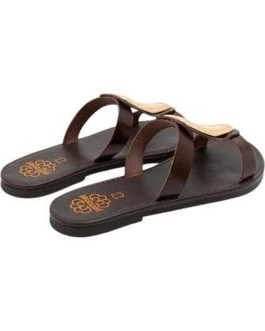 PORRONET SANDALIA PORRONET 3215 CON ADORNO CENTRAL MARRON