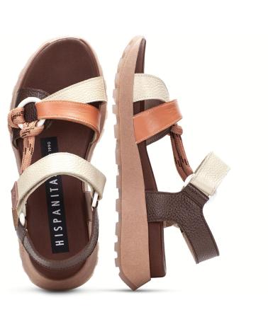 HISPANITAS SANDALIA MODA PARA MUJER CHV264869 COLOR AVELLANA MARRóN