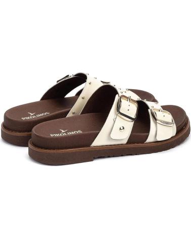 PIKOLINOS SANDALIAS AITANA W7Z-0939 PIKOLINOS DE PIEL CON HEBILLAS NATA