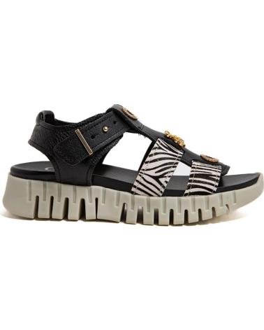 CETTI SANDALIA URBANA CETTI 1416 ESTAMPADO ANIMAL PRINT NEGRO