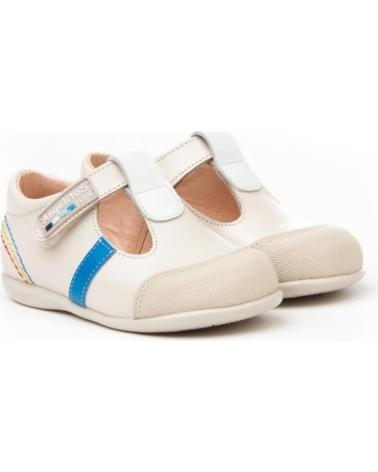 Zapatos de Niña y Niño ANGELITOS PEPITO SPORT PIEL 583 BEIGE
