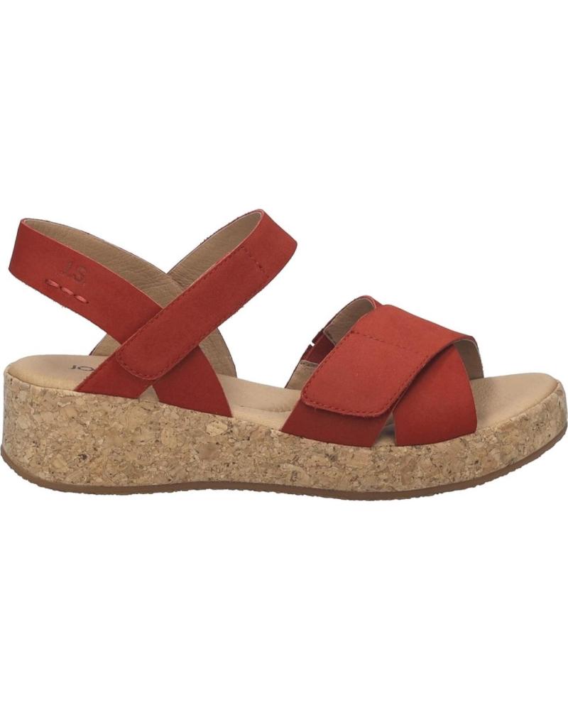 JOSEP SEIBEL SANDALIAS JOSEF SEIBEL EVITA-03 EN NOBUCK ROJO