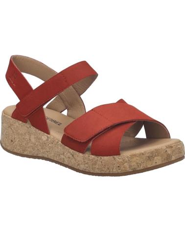 JOSEP SEIBEL SANDALIAS JOSEF SEIBEL EVITA-03 EN NOBUCK ROJO