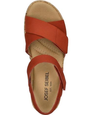JOSEP SEIBEL SANDALIAS JOSEF SEIBEL EVITA-03 EN NOBUCK ROJO