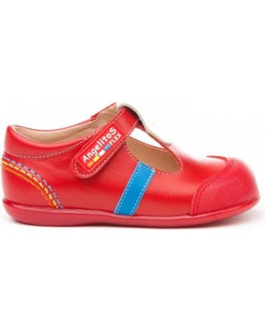 Zapatos de Niña y Niño ANGELITOS PEPITO SPORT PIEL 583 ROJO