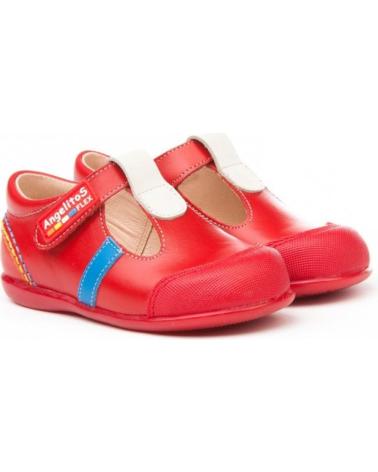 Zapatos de Niña y Niño ANGELITOS PEPITO SPORT PIEL 583 ROJO