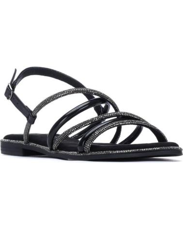XTI SANDALIA PLANA DE TIRAS FINAS CON CIERRE DE HEBILLA XTI 145106 NEGRO