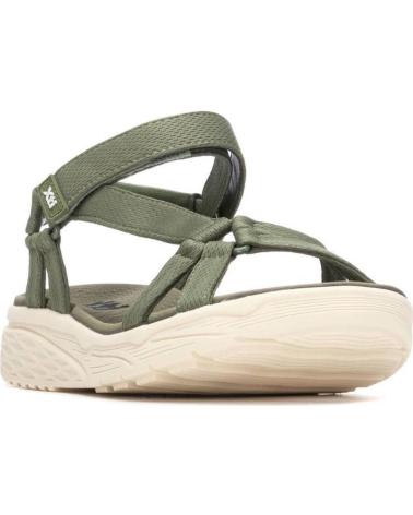 XTI SANDALIA DEPORTIVA XTI 145463 CON CIERRE DE VELCRO KAKI