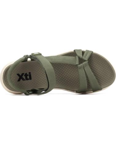 XTI SANDALIA DEPORTIVA XTI 145463 CON CIERRE DE VELCRO KAKI