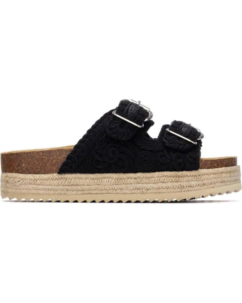 REFRESH SANDALIA PLATAFORMA DOBLE HEBILLA REFRESH NEGRO