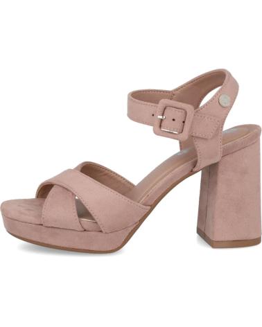 REFRESH SANDALIAS 175254 CON PLATAFORMA Y TACÓN ANCHO NUDE