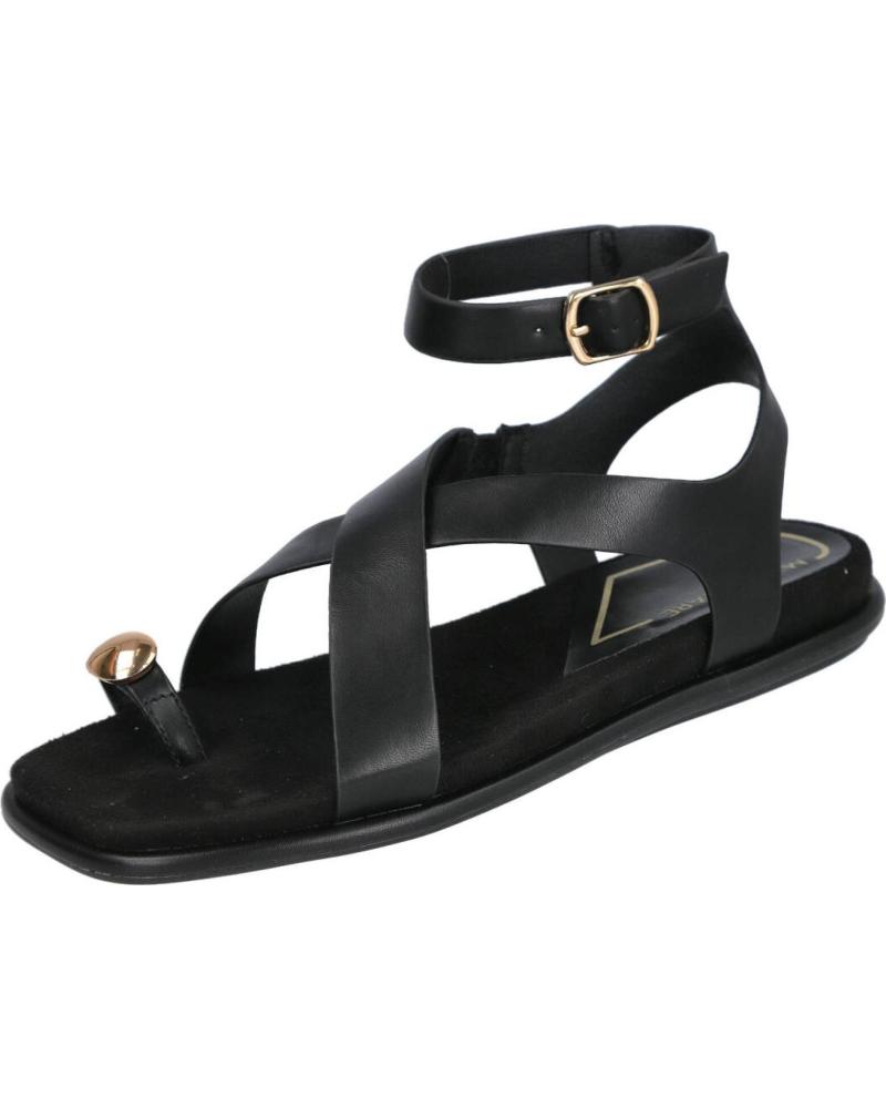 MARIA MARE SANDALIAS PLANAS CON ANILLO Y TIRAS CRUZADAS 68733 NEGRO