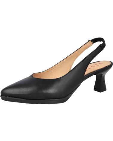 DESIREÉ ZAPATOS DESTALONADOS DESIREÉ MACA2 TACÓN BAJO NEGRO