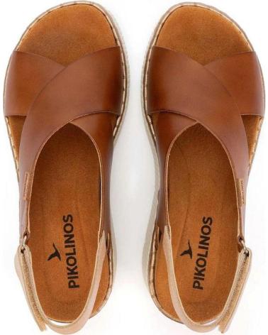 PIKOLINOS SANDALIAS PIKOLINOS W0K-0606C1 CON PLATAFORMA CUERO