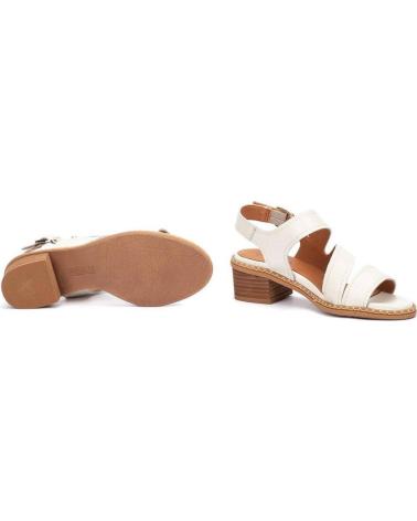 PIKOLINOS SANDALIAS PIKOLINOS W3H-1635 CON TACÓN BLOQUE CREMA