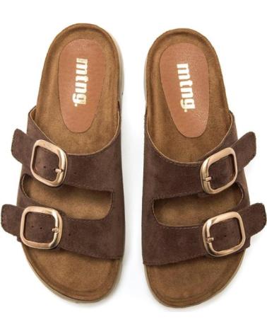 MTNG SANDALIAS LION EN MARRON PARA MUJER SUEDE 2 MOCHA