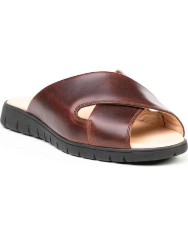 Sandalias de Hombre MAÑAS SANDALIA TIRAS CRUZADAS PIEL 2081 MARRON