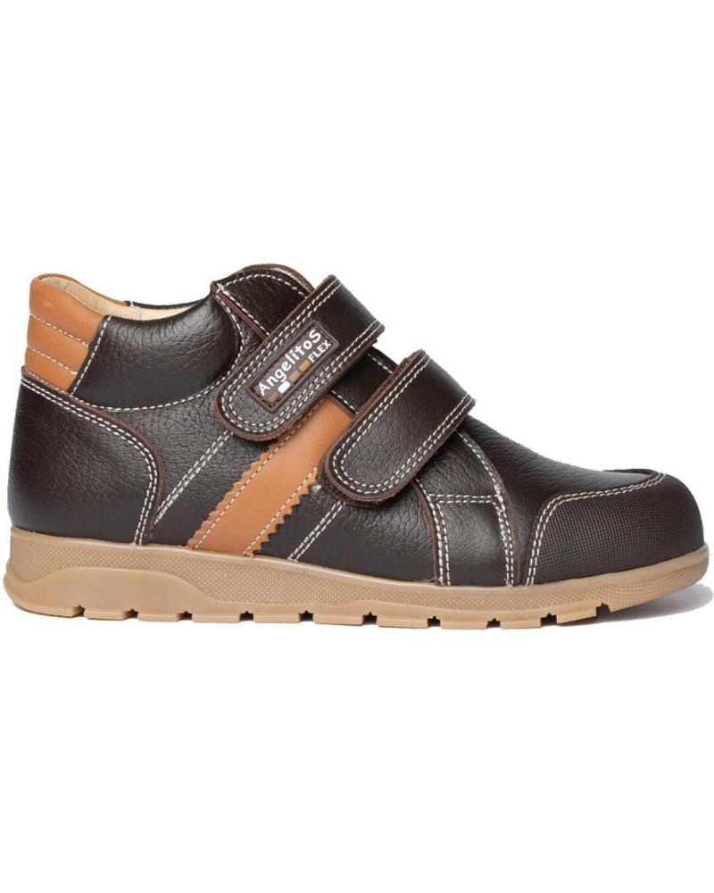 girl and boy Mid boots ANGELITOS BOTA SPORT PIEL 780 CHOCOLATE