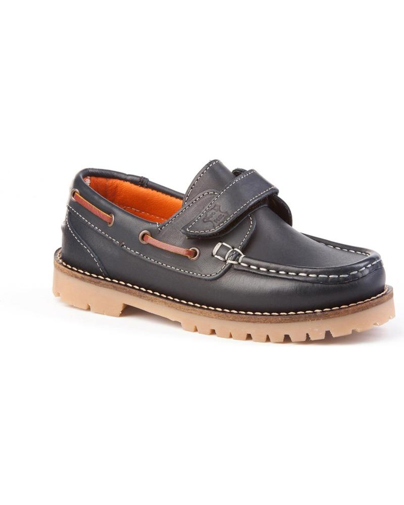 Woman and Man shoes ANGELITOS NAUTICO PIEL 804  MARINO