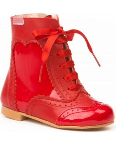 Botines ANGELITOS  de Niña PASCUALONA PIEL 1000  ROJO