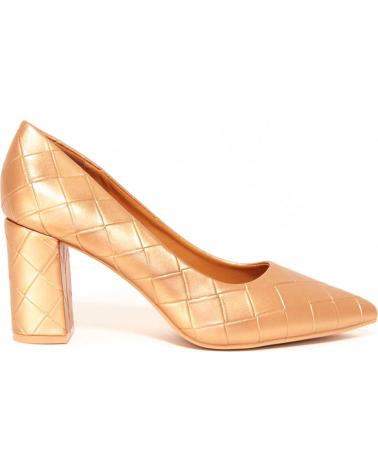 MONTEVITA STILETTOS CUADRISAL GOLD CON TACÓN BLOQUE GOLD