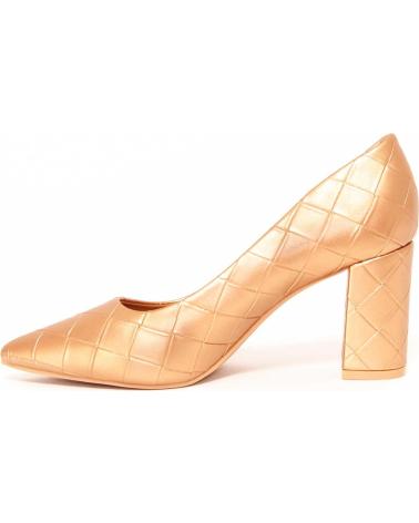 MONTEVITA STILETTOS CUADRISAL GOLD CON TACÓN BLOQUE GOLD