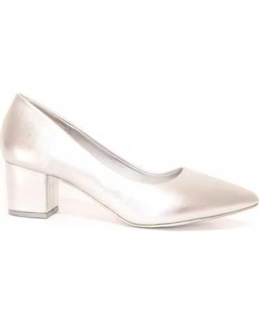 MONTEVITA ZAPATO SALÓN TACÓN BLOQUE METÁLICO SILVER