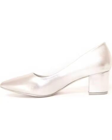 MONTEVITA ZAPATO SALÓN TACÓN BLOQUE METÁLICO SILVER