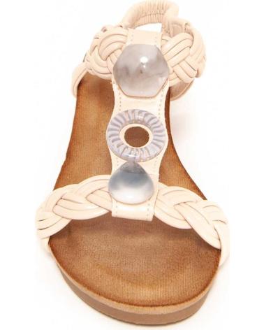 MONTEVITA SANDALIA CONFOLI CON CUÑA Y ADORNOS TRENZADOS BEIGE