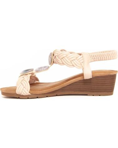MONTEVITA SANDALIA CONFOLI CON CUÑA Y ADORNOS TRENZADOS BEIGE