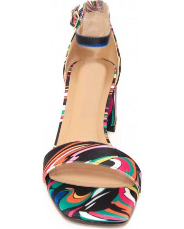 MONTEVITA SANDALIAS MONTEVITA SANMED CON TACÓN BLOQUE Y ESTAMPADO MULTICOLORED