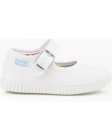 Sneaker ANGELITOS  für Mädchen und Junge LONA TEXTIL 123  BLANCO