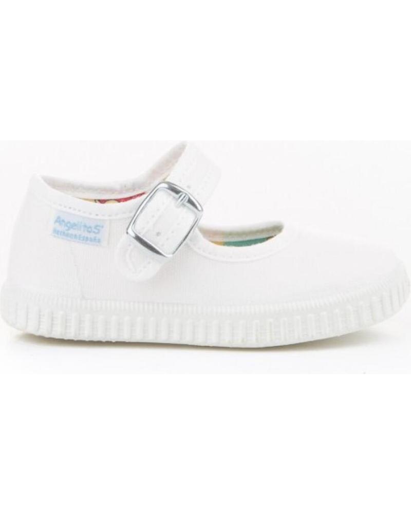 Sneaker ANGELITOS  für Mädchen und Junge LONA TEXTIL 123  BLANCO