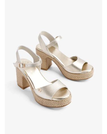 POPA SANDALIAS DAIRA CON PLATAFORMA Y TACÓN DE YUTE AMARILLO