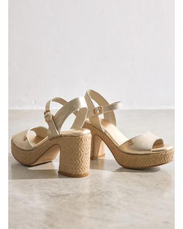 POPA SANDALIAS DAIRA CON PLATAFORMA Y TACÓN DE YUTE AMARILLO