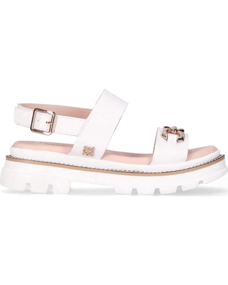 CHIKA10 SANDÁLIA PLATAFORMA COM FIVELA DECORATIVA BLANCO-WHITE